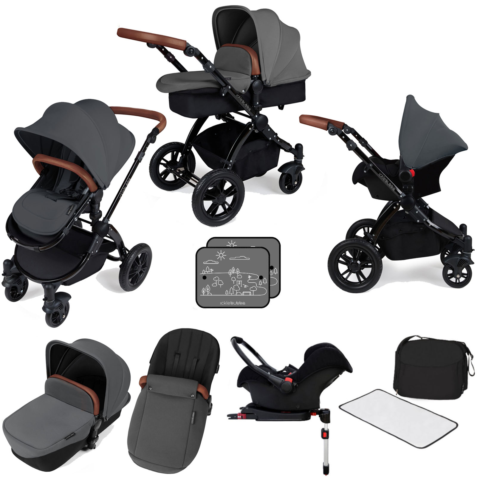 ickle bubba travel system black