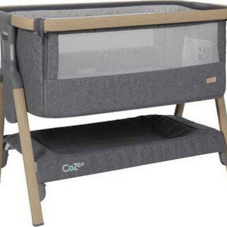 Tutti Bambini Cozee Bedside Crib Charcoal/oak