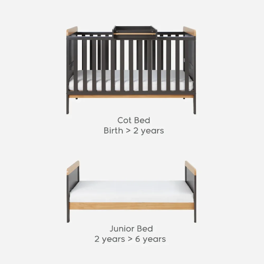 Summer Sale! Tutti Bambini Rio Cot Bed Bundle in Slate Grey - Image 2