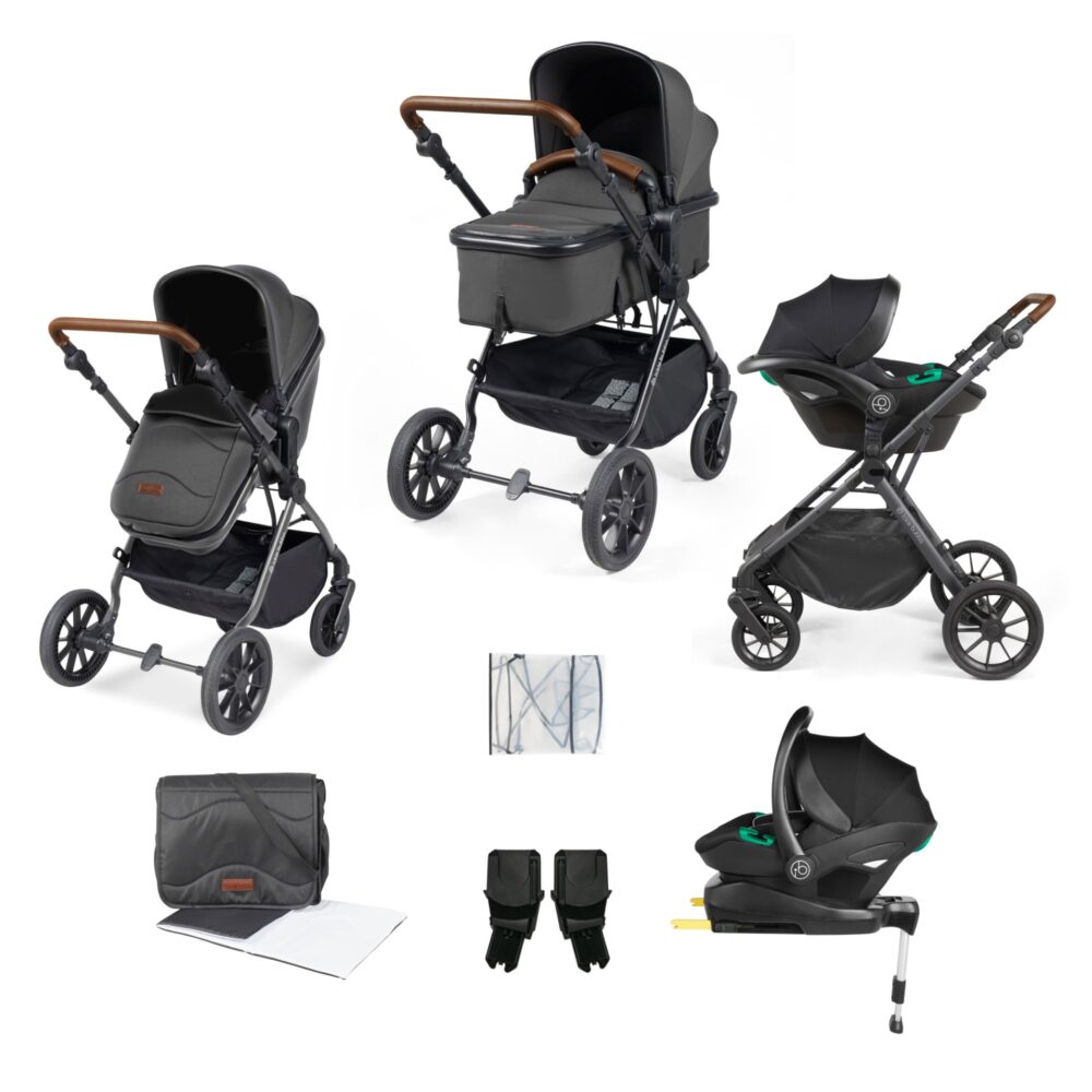 Winter Sale! Ickle Bubba Cosmo I-size Bundle in Graphite Grey