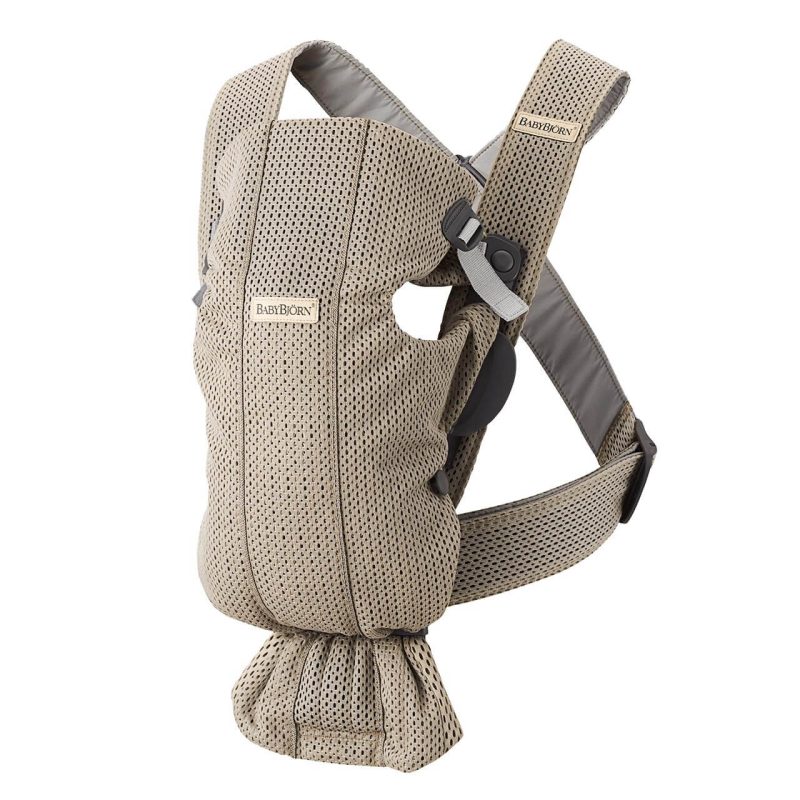 Babybjorn Baby Carrier Mini in 3d Mesh Grey Beige
