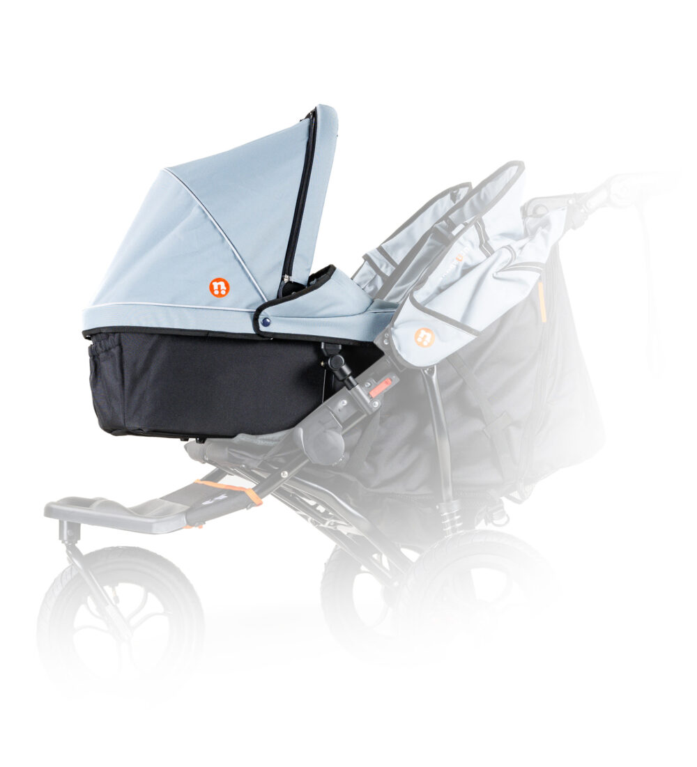 Out'n'about Nipper Double Carrycot in Rocksalt Grey - Image 3