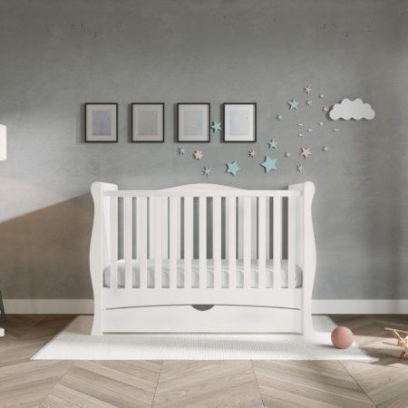 Viculli Gilbert Cot Bed White Including Mattress