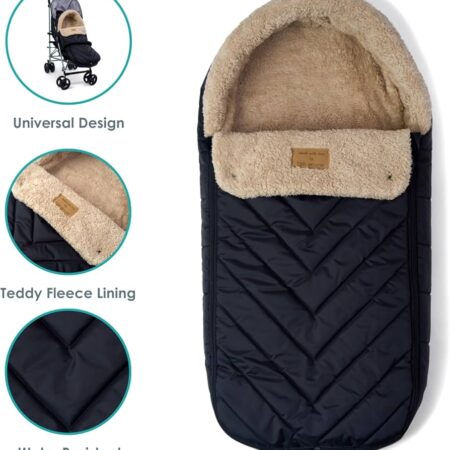 Winter Sale! Clair De Lune Snug Universal Pushchair Footmuff Black