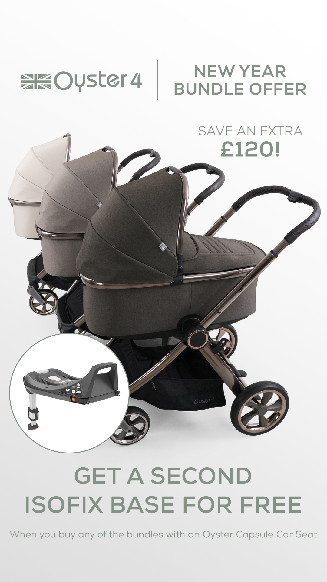 Oyster 4 Luxury Bundle with Free Isofix Base New Year Offer!