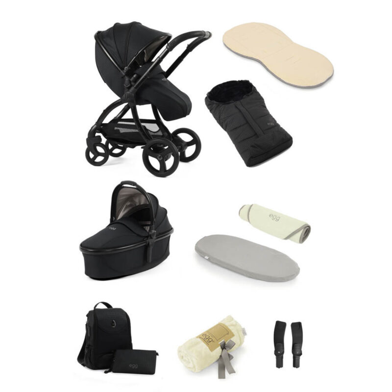 Egg 3 Snuggle Bundle in Houndstooth Black and Houndstooth Silver Winter Sale!