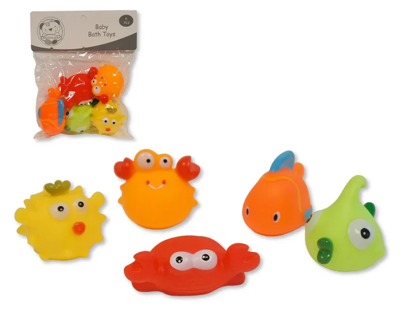 Snuggle Baby 5pc Sea Life Bath Toy Set