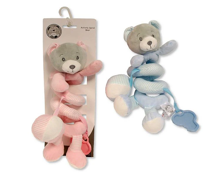 Snuggle Baby Bear Spiral Activity Toy in Blue or Pink