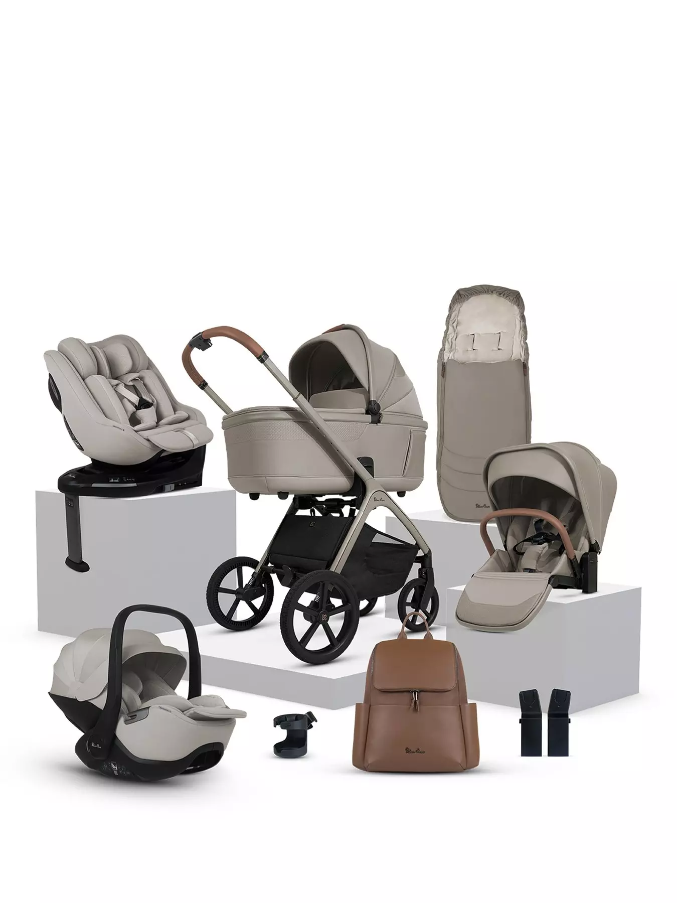 Silver Cross Cove Ultimate 360 Family Car Seat Bundle Special Offer in Onyx or Champagne!