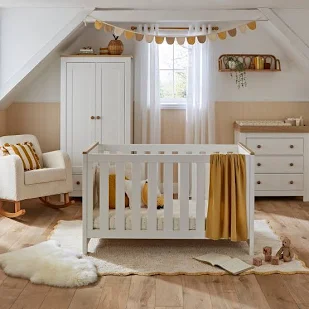 Cuddle Co Luna 3 Piece Furniture Range in White/oak